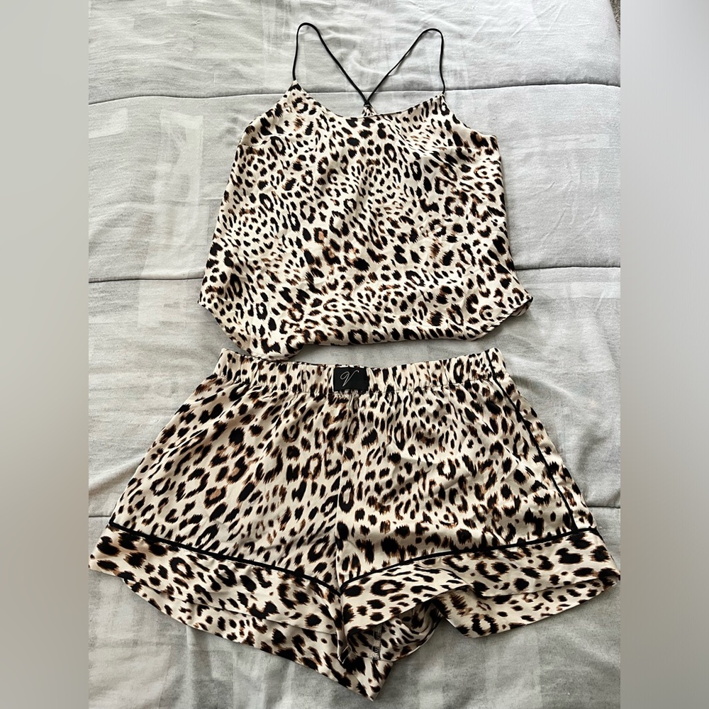 Victoria’s Secret Satin Leopard Print Pajama Set